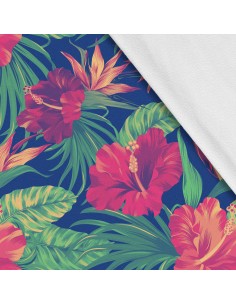 Softshell Stoff Polyester Zum Nähen- Motiv Blumen I SDX134