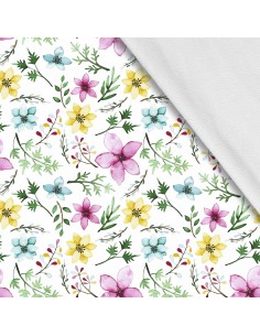 Softshell Stoff Polyester Zum Nähen- Motiv Blumen I SDX138