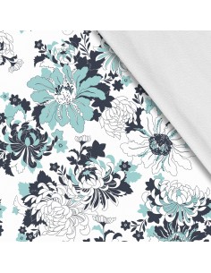 Softshell Stoff Polyester Zum Nähen- Motiv Blumen I SDX147