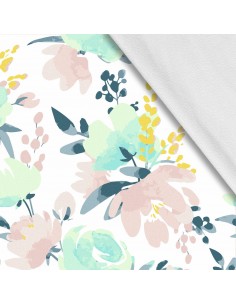 Softshell Stoff Polyester Zum Nähen- Motiv Blumen I SDX149