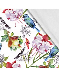 Softshell Stoff Polyester Zum Nähen- Motiv Blumen I SDX153