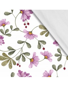 Softshell Stoff Polyester Zum Nähen- Motiv Blumen I SDX157