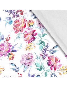 Softshell Stoff Polyester Zum Nähen- Motiv Blumen I SDX160