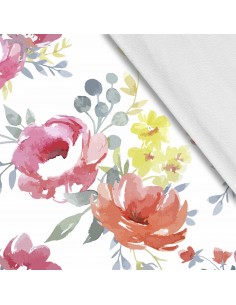 Softshell Stoff Polyester Zum Nähen- Motiv Blumen I SDX168