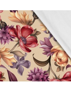 Softshell Stoff Polyester Zum Nähen- Motiv Blumen I SDX191