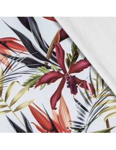 Softshell Stoff Polyester Zum Nähen- Motiv Blumen I SDX192