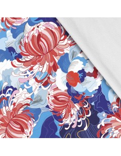 Softshell Stoff Polyester Zum Nähen- Motiv Blumen I SDX199