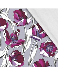 Softshell Stoff Polyester Zum Nähen- Motiv Blumen I SDX203