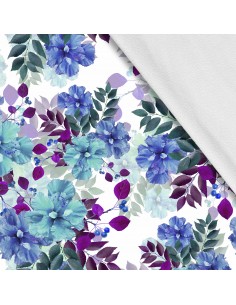 Softshell Stoff Polyester Zum Nähen- Motiv Blumen I SDX211