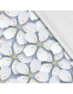 Softshell Stoff Polyester Zum Nähen- Motiv Blumen I SDX230
