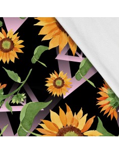 Softshell Stoff Polyester Zum Nähen- Motiv Blumen I SDX251