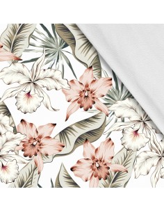 Softshell Stoff Polyester Zum Nähen- Motiv Blumen I SDX278