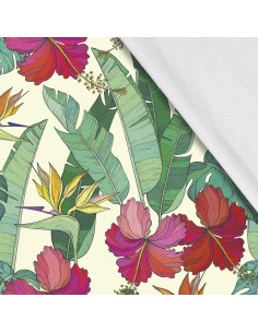 Softshell Stoff Polyester Zum Nähen- Motiv Blumen I SDX304