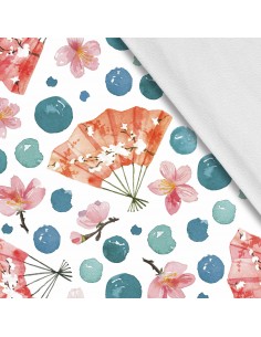 Softshell Stoff Polyester Zum Nähen- Motiv Blumen I SDX305