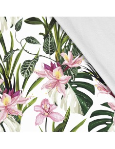 Softshell Stoff Polyester Zum Nähen- Motiv Blumen I SDX319