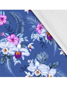 Softshell Stoff Polyester Zum Nähen- Motiv Blumen I SDX327