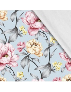 Softshell Stoff Polyester Zum Nähen- Motiv Blumen I SDX340