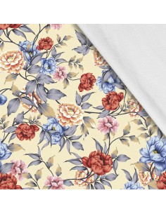 Softshell Stoff Polyester Zum Nähen- Motiv Blumen I SDX341