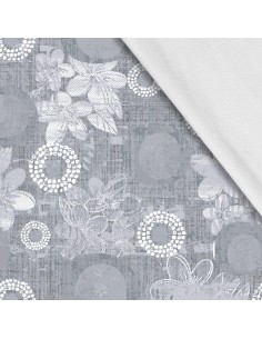 Softshell Stoff Polyester Zum Nähen- Motiv Blumen I SDX342
