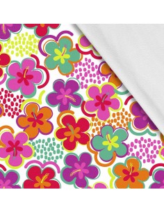 Softshell Stoff Polyester Zum Nähen- Motiv Blumen I SDX369