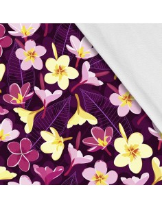 Softshell Stoff Polyester Zum Nähen- Motiv Blumen I SDX370