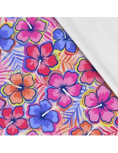 Softshell Stoff Polyester Zum Nähen- Motiv Blumen I SDX373