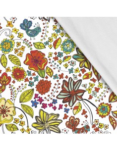 Softshell Stoff Polyester Zum Nähen- Motiv Blumen I SDX392