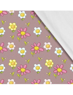 Softshell Stoff Polyester Zum Nähen- Motiv Blumen I SDX398
