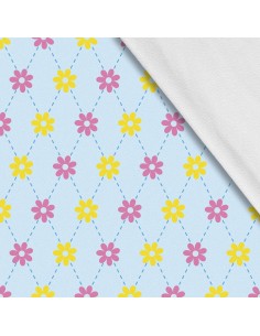 Softshell Stoff Polyester Zum Nähen- Motiv Blumen I SDX432