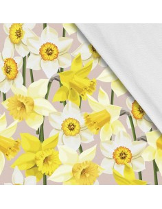 Softshell Stoff Polyester Zum Nähen- Motiv Blumen I SDX434