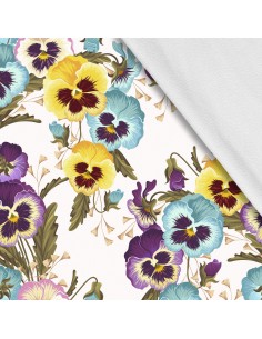 Softshell Stoff Polyester Zum Nähen- Motiv Blumen I SDX450