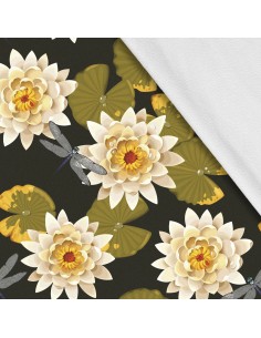 Softshell Stoff Polyester Zum Nähen- Motiv Blumen I SDX456