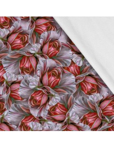 Softshell Stoff Polyester Zum Nähen- Motiv Blumen I SDX460