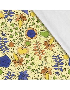 Softshell Stoff Polyester Zum Nähen- Motiv Blumen I SDX470