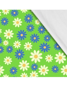 Softshell Stoff Polyester Zum Nähen- Motiv Blumen I SDX474