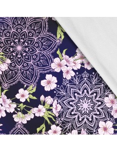 Softshell Stoff Polyester Zum Nähen- Motiv Blumen I SDX477