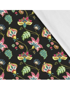 Softshell Stoff Polyester Zum Nähen- Motiv Blumen I SDX495
