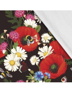 Softshell Stoff Polyester Zum Nähen- Motiv Blumen I SDX500