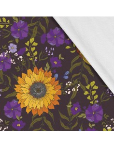 Softshell Stoff Polyester Zum Nähen- Motiv Blumen I SDX556