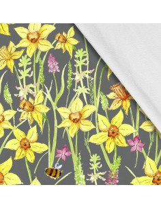 Softshell Stoff Polyester Zum Nähen- Motiv Blumen I SDX567