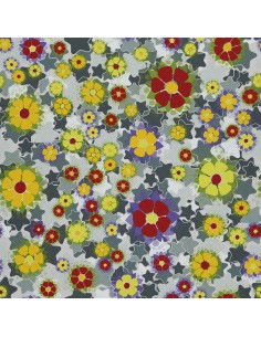 OUTDOOR DEKOSTOFFE OXFORD - Motiv Blumen auf den Sternen I DX565