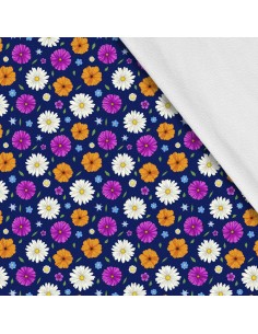 Softshell Stoff Polyester Zum Nähen- Motiv Blumen I SDX622