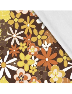 Softshell Stoff Polyester Zum Nähen- Motiv Blumen I SDX645