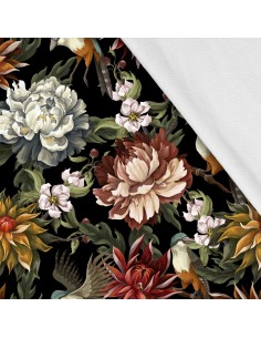 Softshell Stoff Polyester Zum Nähen- Motiv Blumen I SDX649