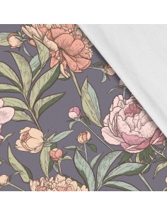 Softshell Stoff Polyester Zum Nähen- Motiv Blumen I SDX661