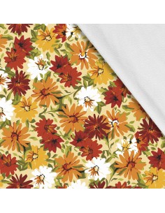 Softshell Stoff Polyester Zum Nähen- Motiv Blumen I SDX690
