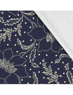 Softshell Stoff Polyester Zum Nähen- Motiv Blumen I SDX695