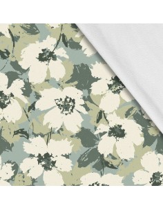 Softshell Stoff Polyester Zum Nähen- Motiv Blumen I SDX709