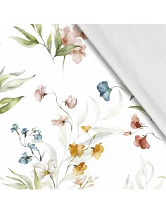Softshell Stoff Polyester Zum Nähen- Motiv Blumen I SDX711