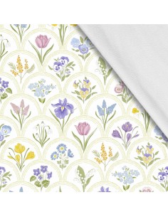 Softshell Stoff Polyester Zum Nähen- Motiv Blumen I SDX719